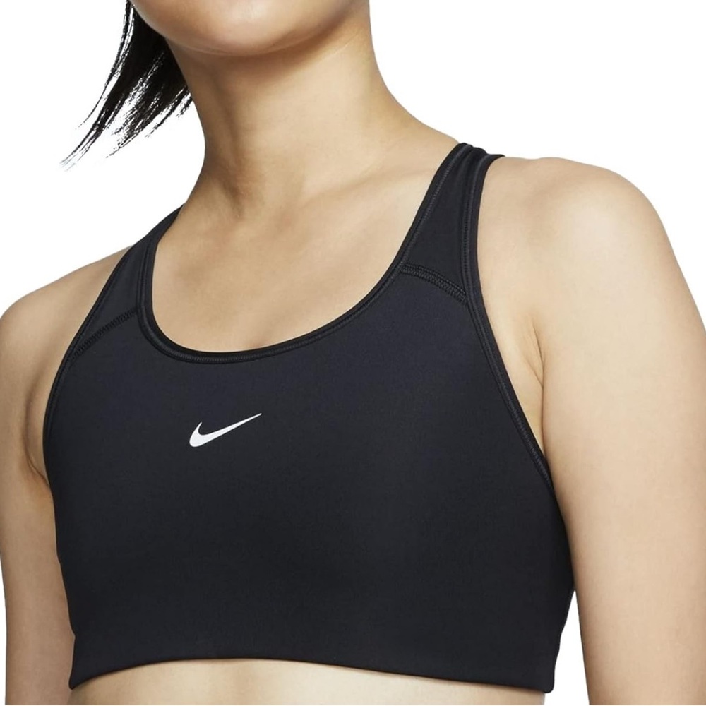 Nike - Women's Black Sports Bra (White Checkmark Logo)
